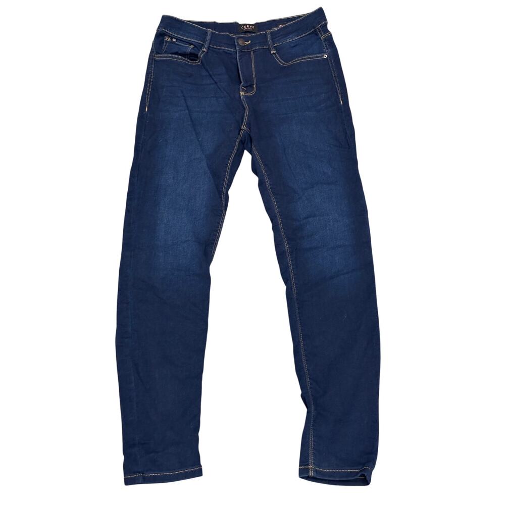 Curve Appeal 8 essential skinny blue jeans destroyed stretchy flattering euc